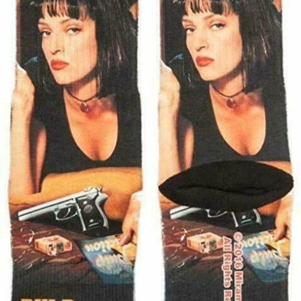 Pulp Fiction Mia Uma Thurman Sublimated Socks - Picture 2 of 7